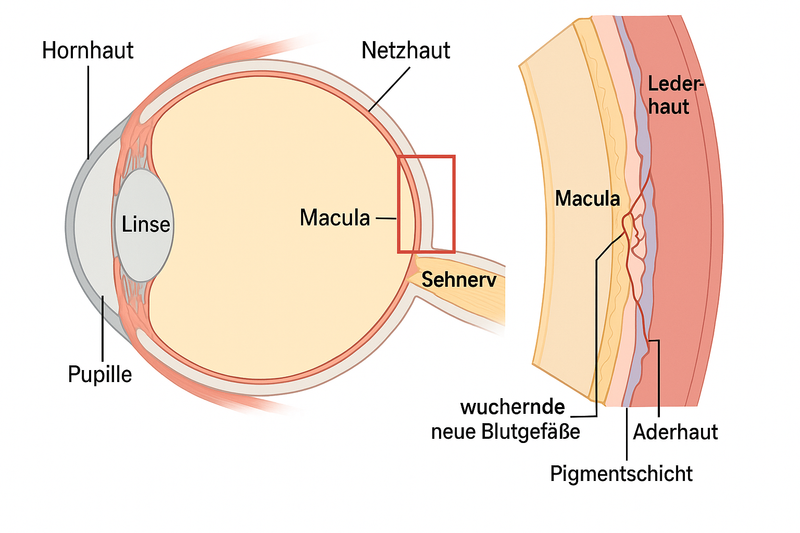 Augen komplex makuladegeneration graphik