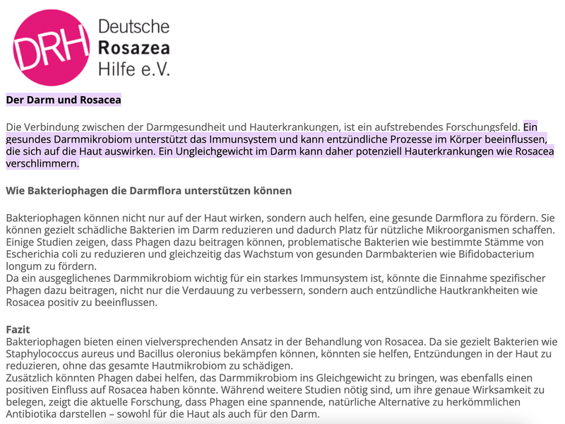 Darm rosazea darmhirnachse