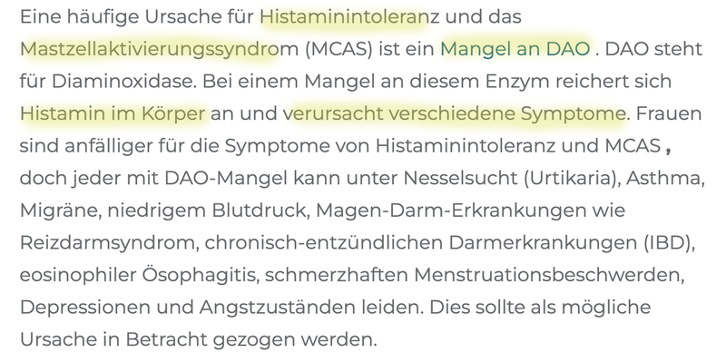Magnesium komplex histamin ursache