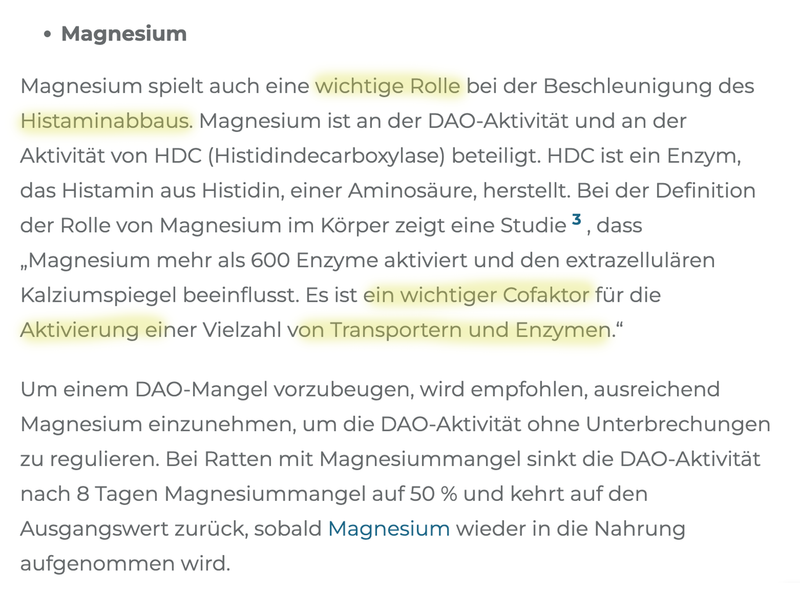 Magnesium komplex histamin rollemagnesium
