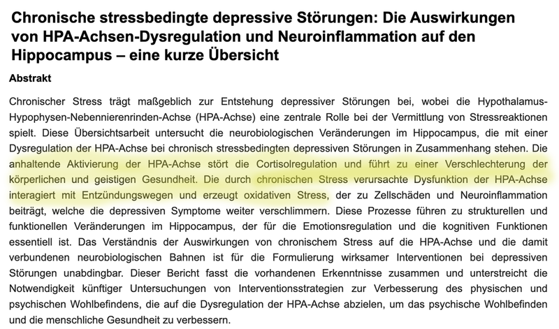 Mental antidepressiva hpaachse