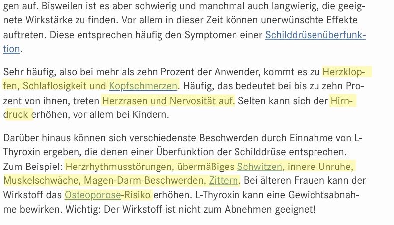 Q10 schilddruese nebenwirkungen