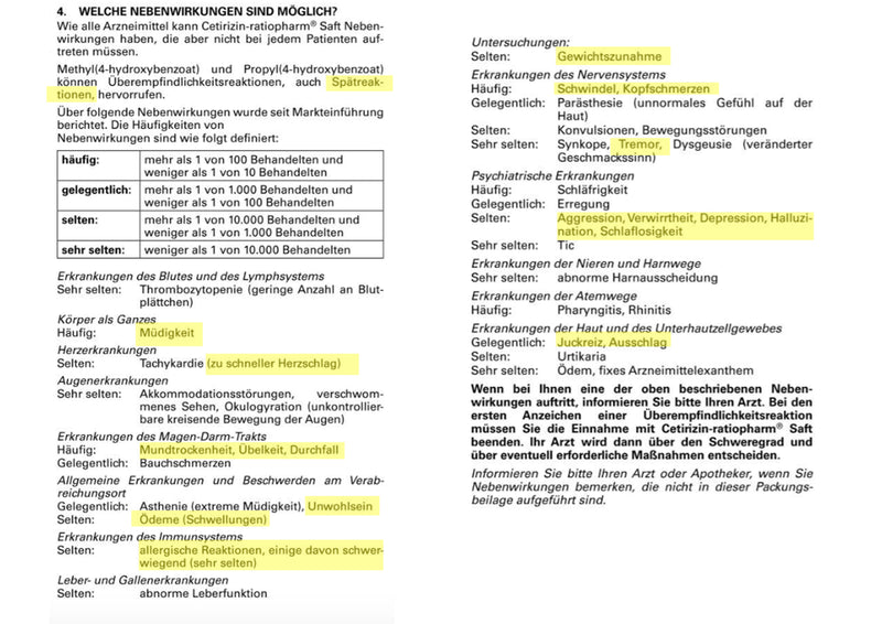 Schwarzkuemmel allergie antihistaminika nebenwirkungen