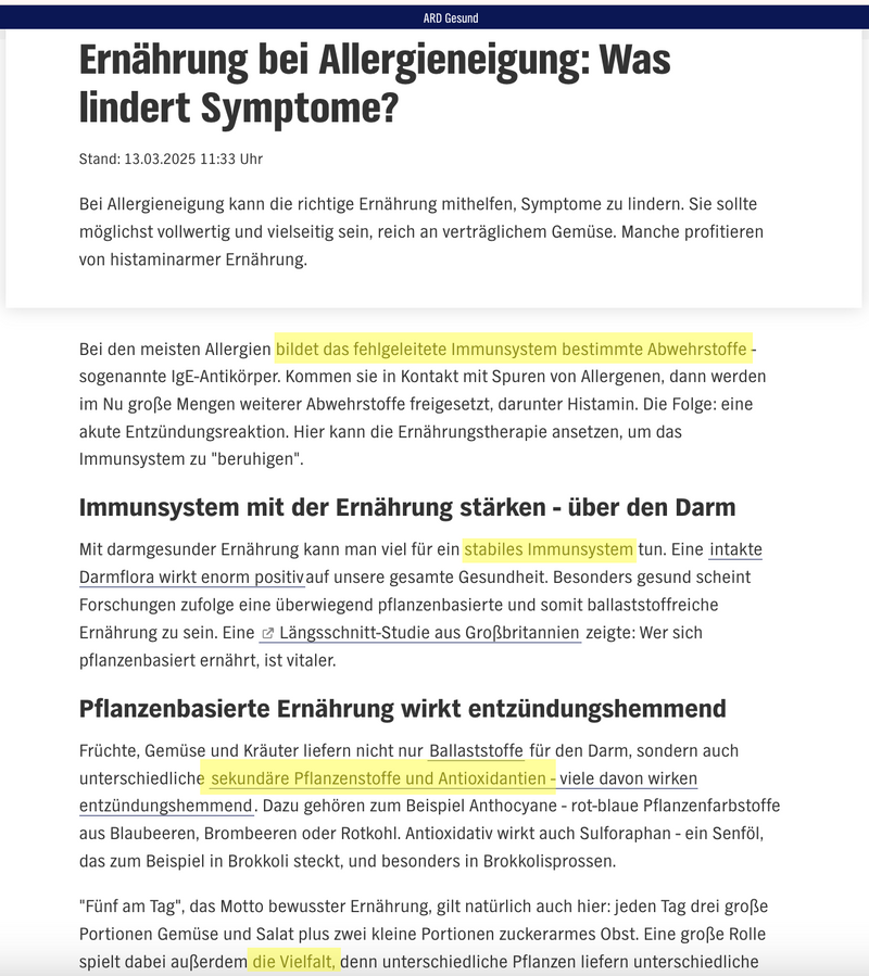 Schwarzkuemmeloel allergie artikel ernaehrung