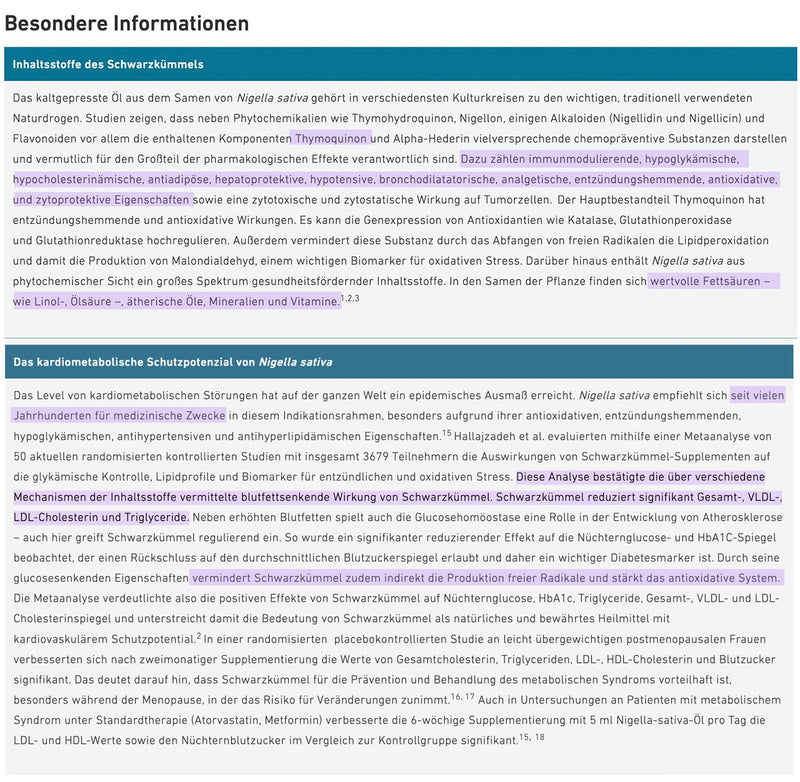 Schwarzkuemmeloel cholesterin artikel 2